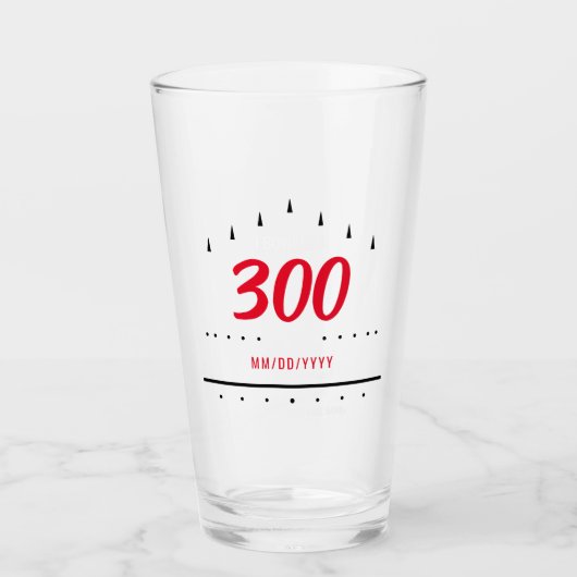 "Ich habe eine 300 gekocht" | Datum | Bowling Ball Glas (Vorderseite)