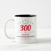 "Ich habe eine 300 gekocht" | Datum | Bowling Ball Zweifarbige Tasse (Links)