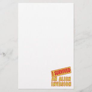ICH HABE EINE ALIENINVASION ÜBERLEBT BRIEFPAPIER