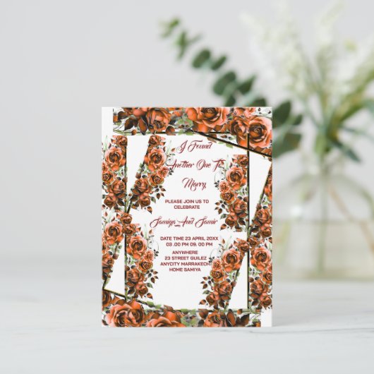 ICH HABE EINE ANDERE GEFUNDEN, UM WEDEN ZU HEIRATE EINLADUNG (Stehend Vorderseite)