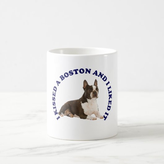 Ich habe eine Boston Terrier geküsst Kaffeetasse (Mittel)