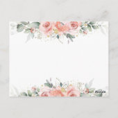 Ich habe eine Einladung zu einer pinkfarbenen Blüt Postkarte (Rückseite)