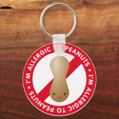 Ich habe eine Erdnussallergie! Erdnussallergie Schlüsselanhänger (Vorderseite)