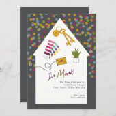 Ich habe eine farbenfrohe Änderung der Adresskarte Einladung (Vorne/Hinten)