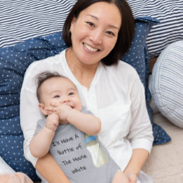 Ich habe eine Flasche Weiße Funny Boys im Haus Baby Strampler