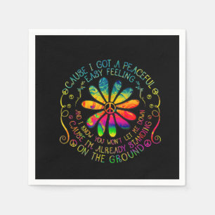 Ich habe eine friedliche Hippie Serviette