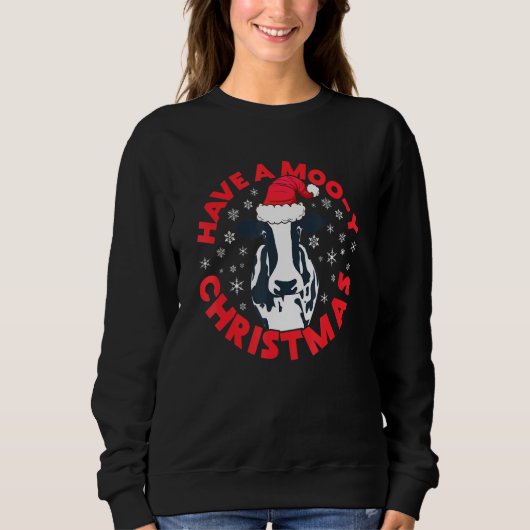Ich habe eine frohe Weihnachtskuh Sweatshirt (Vorderseite)
