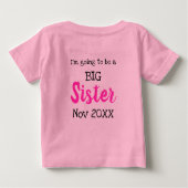 Ich habe eine geheime, große Schwester, die sich a Baby T-shirt (Rückseite)