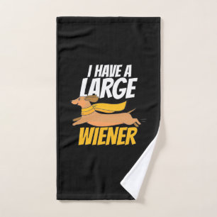 Ich habe eine große Dackel Handtuch