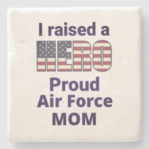 ICH HABE EINE HERO PROUD AIR FORCE MAMA USA Flag A Steinuntersetzer