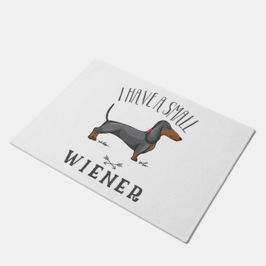 Ich habe eine kleine Dackel Fußmatte (Schrägansicht)