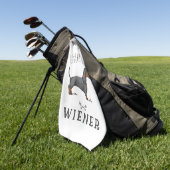 Ich habe eine kleine Dackel Golfhandtuch (Gras)