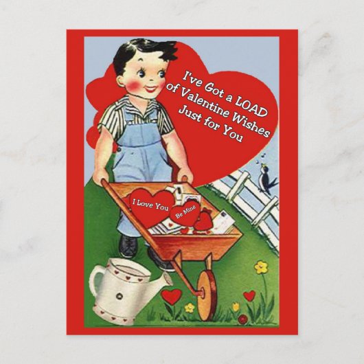 Ich habe eine Last von Valentinischen Wünschen nur Postkarte (Vorderseite)