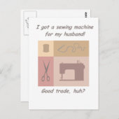 Ich habe eine Nähmaschine got Postkarte (Vorne/Hinten)