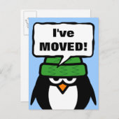 Ich habe eine neue Postkarte mit niedlichem Pingui (Vorne/Hinten)