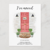 Ich habe eine neue rote Tür an der Vorderseite des Ankündigungspostkarte (Vorderseite)