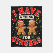 Ich habe eine Sache für Gingers lustige hässliche Fleecedecke (Vorderseite)