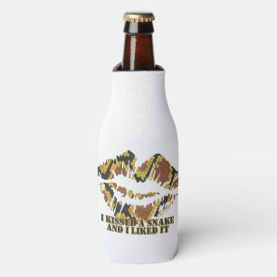 Ich habe eine Schlange Brown und Gold Print geküss Flaschenkühler