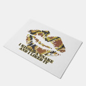 Ich habe eine Schlange Brown und Gold Print geküss Fußmatte (Schrägansicht)