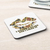 Ich habe eine Schlange Brown und Gold Print geküss Untersetzer (Linke Seite)