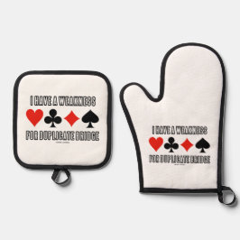 Ich habe eine Schwäche für die Doppelbrücke Ofenhandschuh & Topflappen-Set