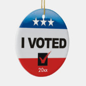 ICH HABE EINE SEITE GESTIMMT KERAMIK ORNAMENT (Rechts)