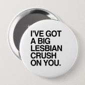 Ich habe EINE STÜCKCHEN-LESBISCHE ZERSTAMPFUNG AUF Button (Vorne & Hinten)