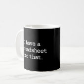 Ich habe eine Tabelle für T Kaffeetasse (Vorderseite Links)