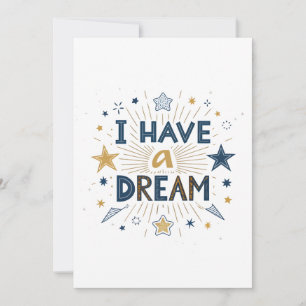 Ich habe eine Traum-Starburst-Typografie-Kunst Feiertagskarte