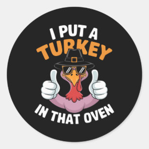 Ich habe eine Türkei in diesen obigen, schwangeren Runder Aufkleber