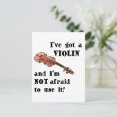 Ich habe eine Violine Got Postkarte (Stehend Vorderseite)