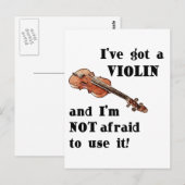Ich habe eine Violine Got Postkarte (Vorne/Hinten)