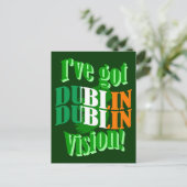 Ich habe eine Vision von Dublin got Postkarte (Stehend Vorderseite)
