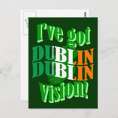 Ich habe eine Vision von Dublin got Postkarte (Vorne/Hinten)