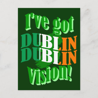 Ich habe eine Vision von Dublin got Postkarte