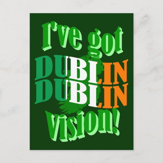 Ich habe eine Vision von Dublin got Postkarte (Vorderseite)
