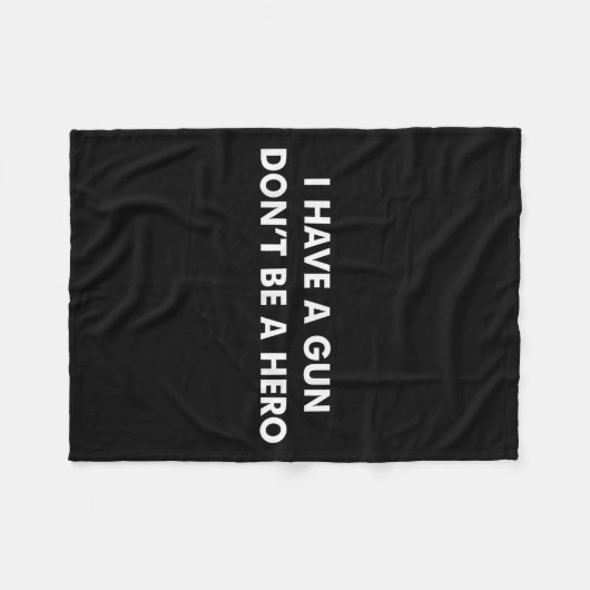 Ich habe eine Waffe, nicht ein Helden-Funny Vathda Fleecedecke (Vorderseite (Horizontal))