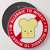Ich habe eine Weizenallergie! Button (Vorne & Hinten)