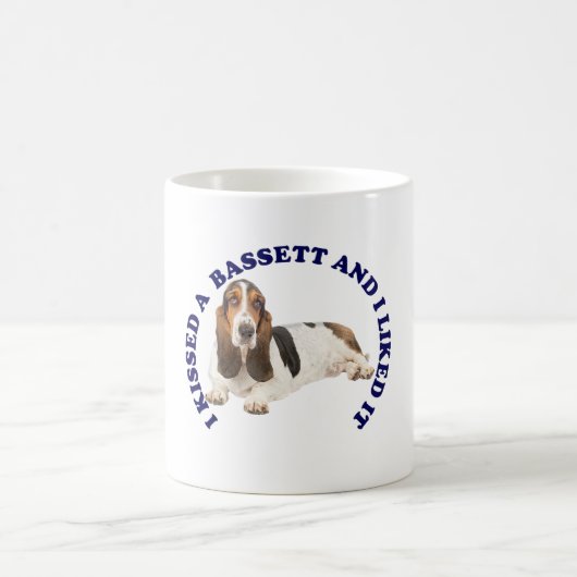 Ich habe einen Bassett-Hund geküsst Kaffeetasse (Mittel)