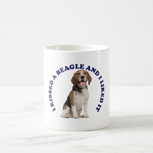 Ich habe einen Beagle geküsst Kaffeetasse (Mittel)