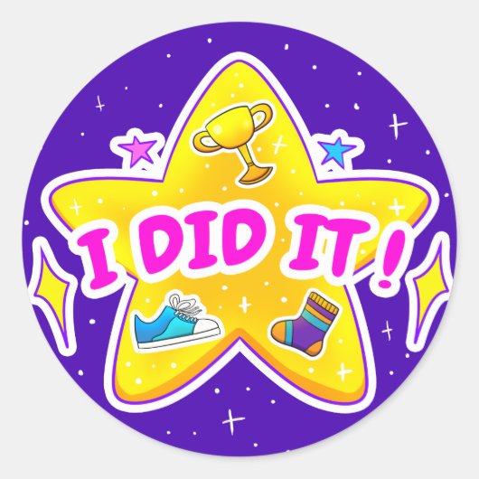 Ich habe einen Blue Classic Round Aufkleber gemach (Vorderseite)