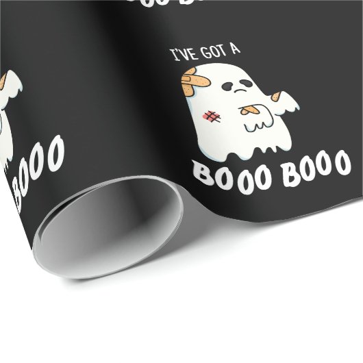 Ich habe einen Boo Boo Funny Ghost Pun Dark BG Got Geschenkpapier (Rolleneckpunkt)