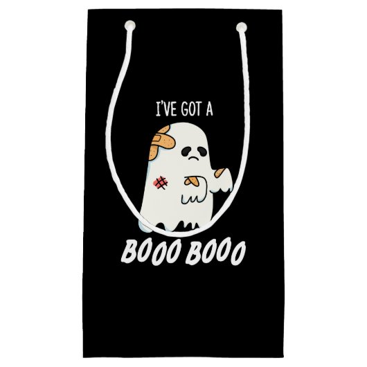Ich habe einen Boo Boo Funny Ghost Pun Dark BG Got Kleine Geschenktüte (Vorderseite)