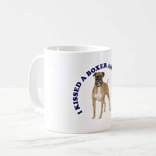 Ich habe einen Boxer geküsst Kaffeetasse (Vorderseite Links)