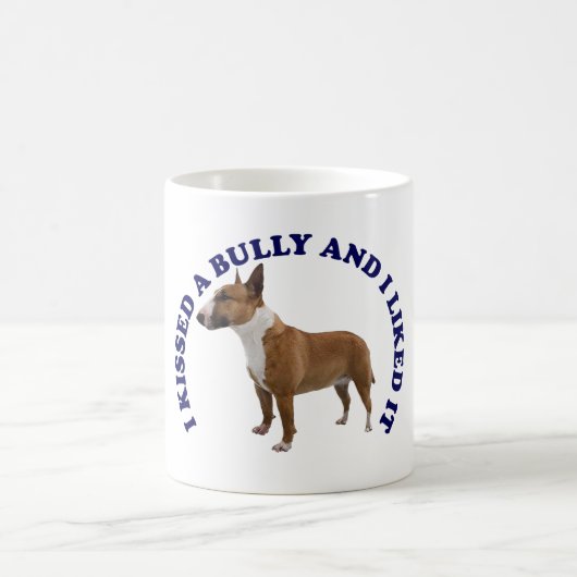 Ich habe einen Bull Terrier geküsst Kaffeetasse (Mittel)