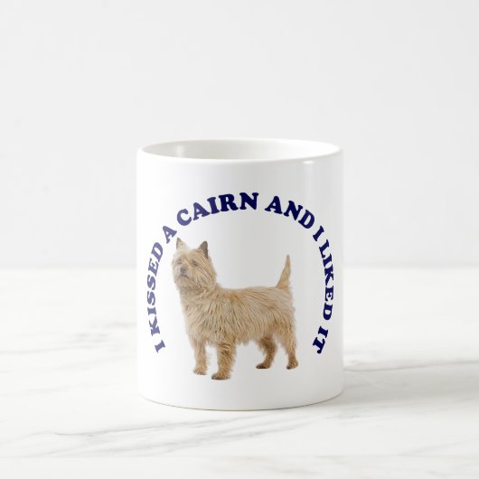 Ich habe einen Cairn Terrier geküsst Kaffeetasse (Mittel)