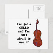 Ich habe einen Cello Got Postkarte (Vorne/Hinten)