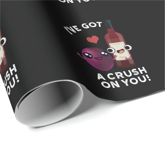 Ich habe einen Crush in Ihrem lustigen Wein Pun Da Geschenkpapier (Rolleneckpunkt)