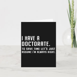 Ich habe einen Doktorat Funny Abschluss 2025 Dokto Karte