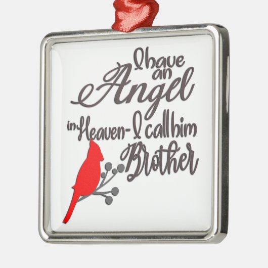 Ich habe einen Engel im Himmel/Bruder Ornament Aus Metall (Links)